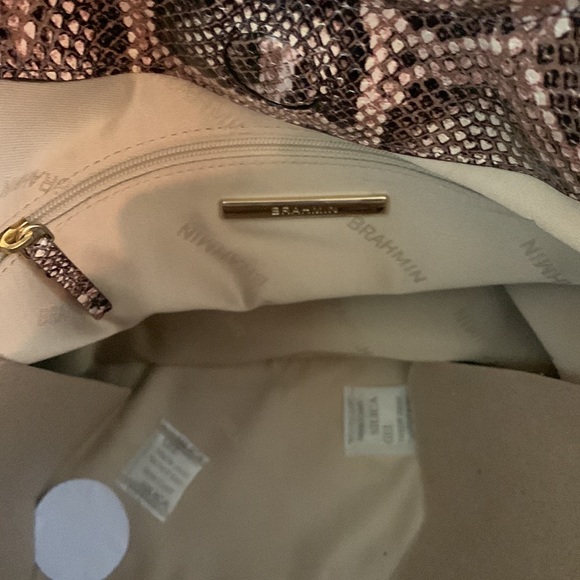 Brahmin Haiku Collection Renata Animal Print Leather Tote Bag - Picture 14 of 16